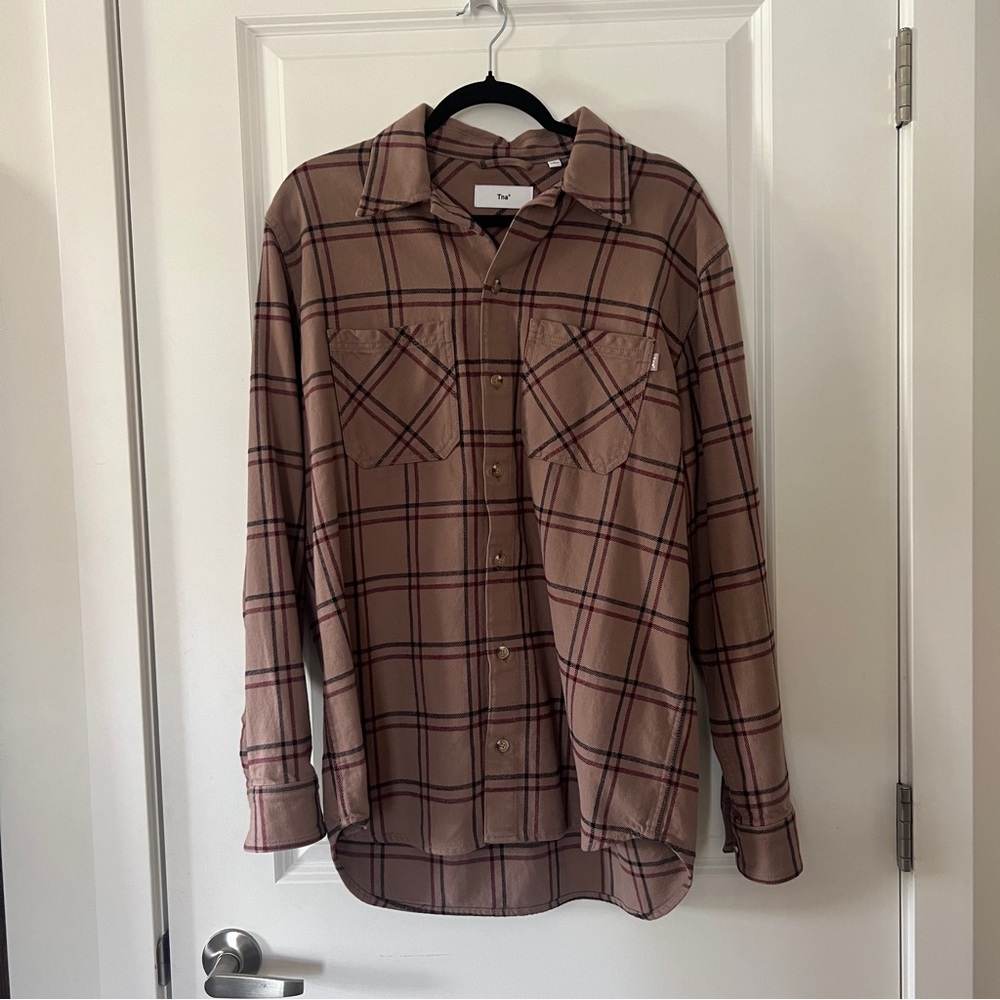 Aritzia TNA Plaid Oversized Button-down Over-shirt - Discontinued NWOT